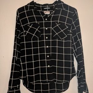 Black and White Button Up